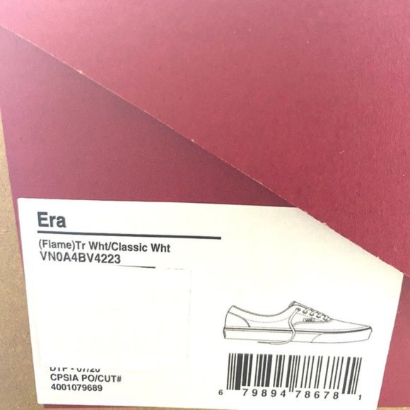 💖MEGA SALE💖VANS Era Flame White Off Suede Canvas Men's Sneakers VN0A4BV4223 - Picture 2 of 10